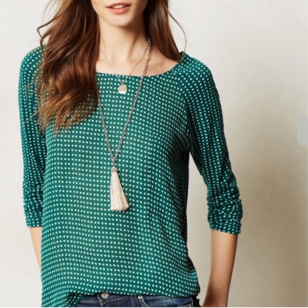 Anthropologie Dolan Marietta Green Top